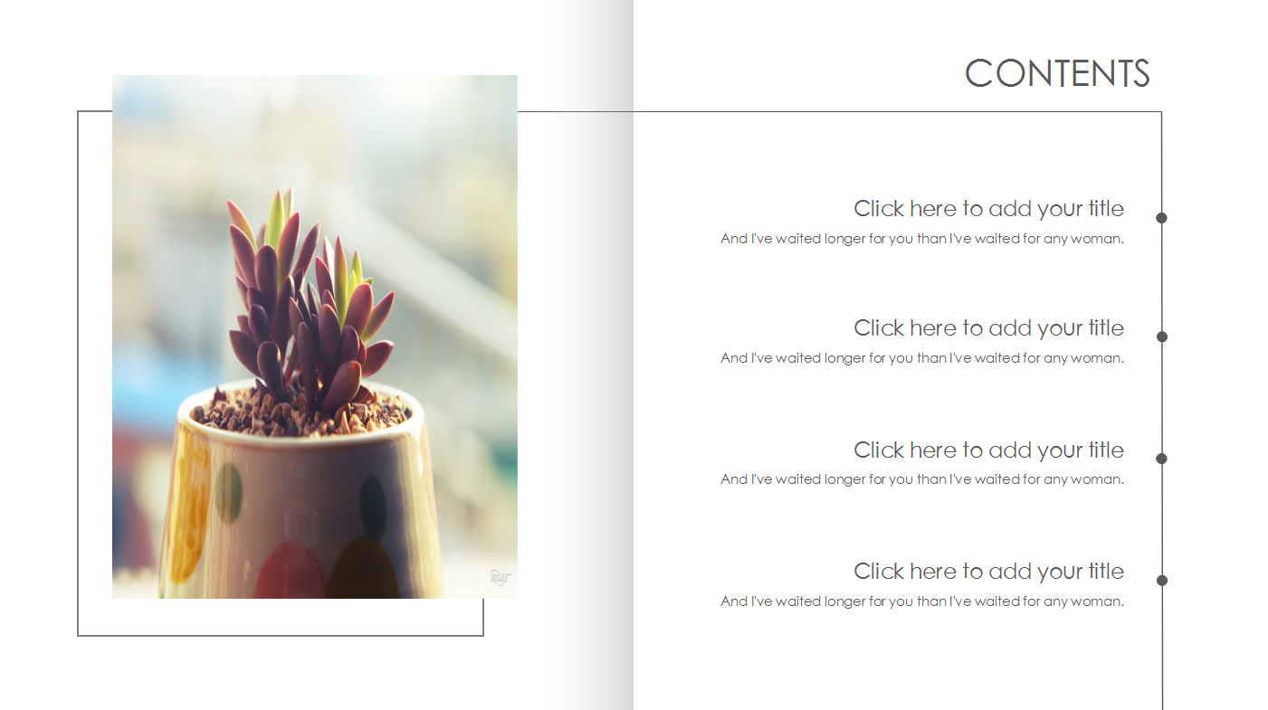 可爱森系文艺清新植物ppt模板