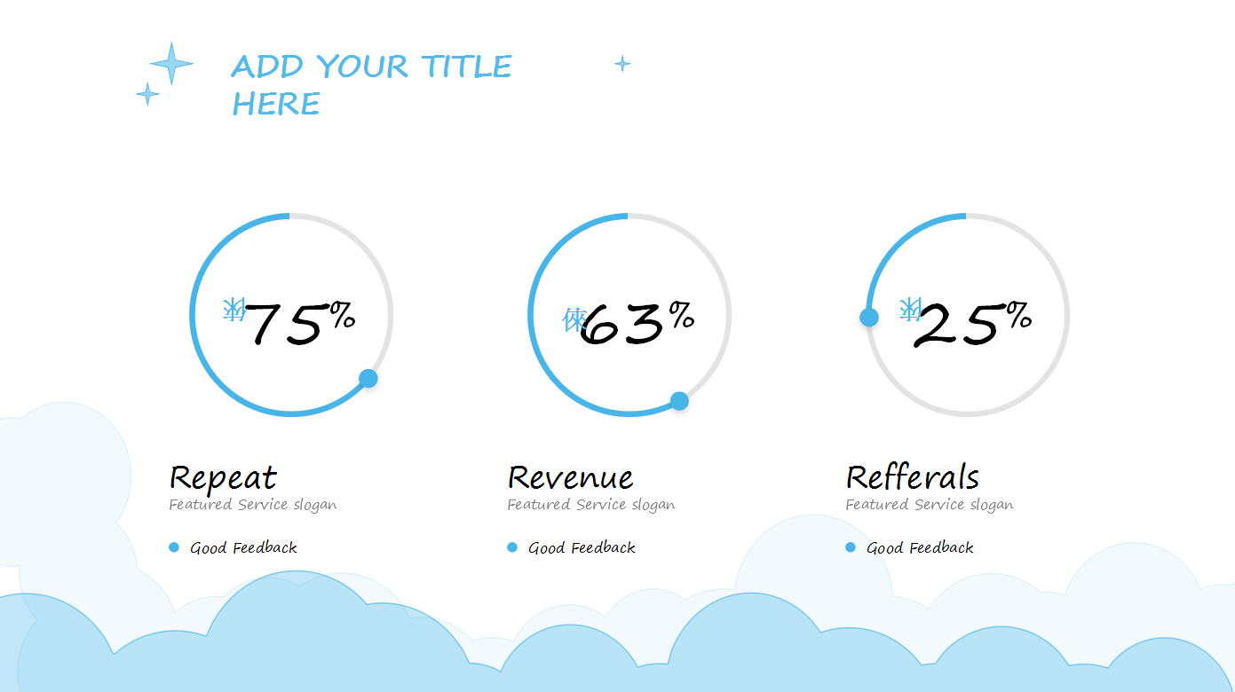 蓝色简洁清新英文工作计划通用ppt模板