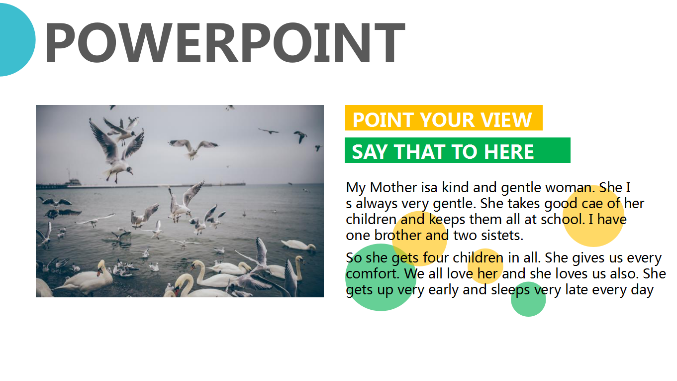 小清新彩色圆圈简约通用ppt模板