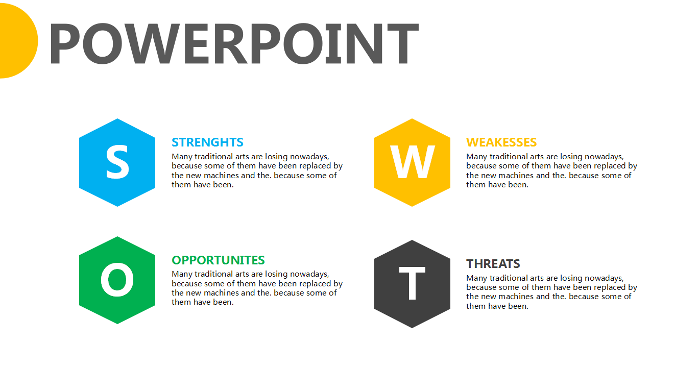 小清新彩色圆圈简约通用ppt模板