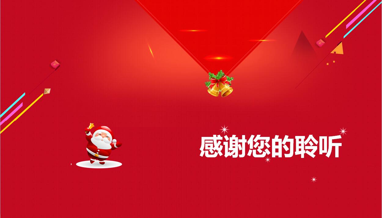 喜庆红色圣诞活动策划PPT模板