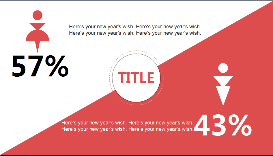简洁扁平化卡通风格圣诞节ppt模板