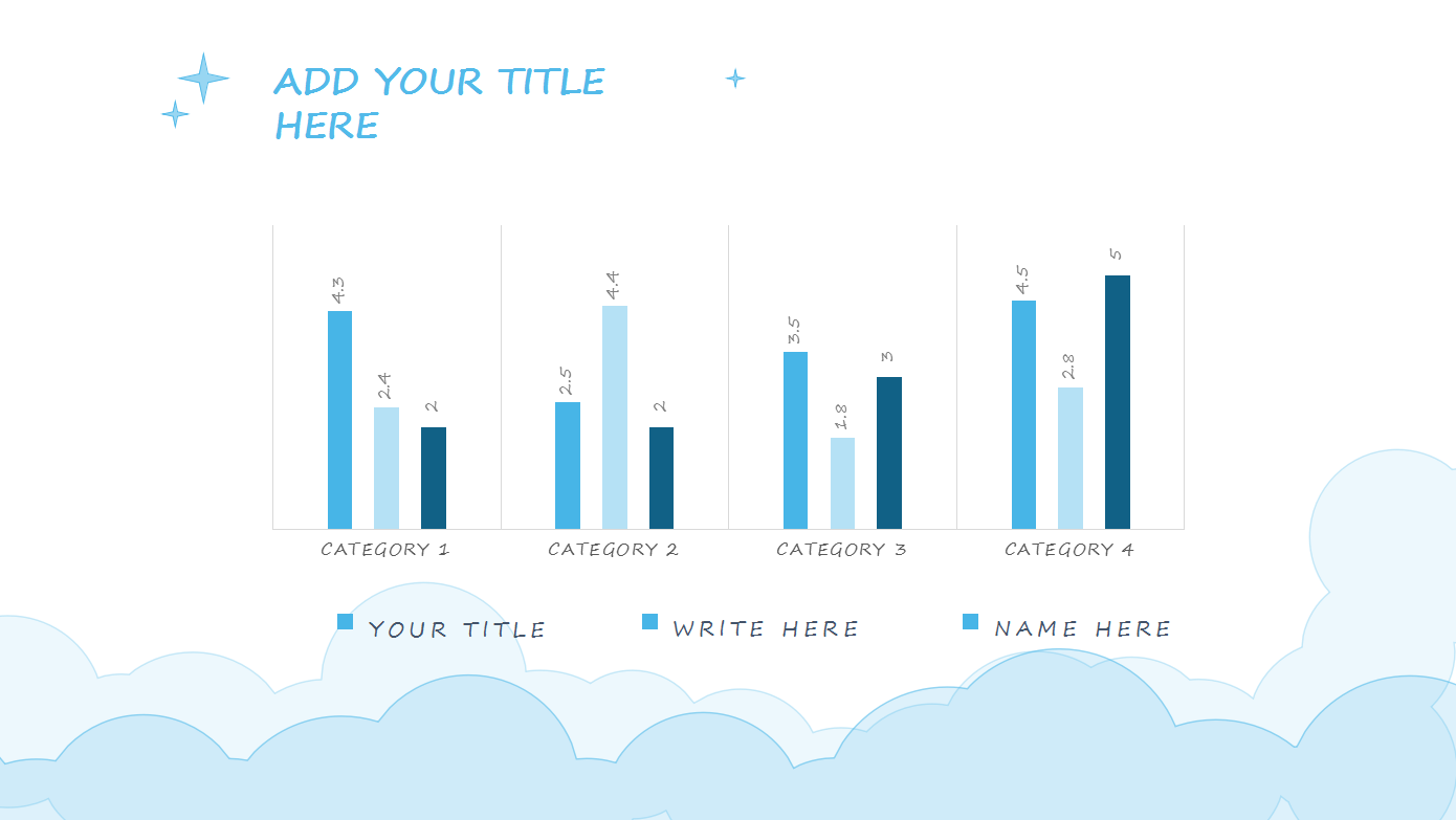 蓝色简洁清新英文工作计划通用ppt模板