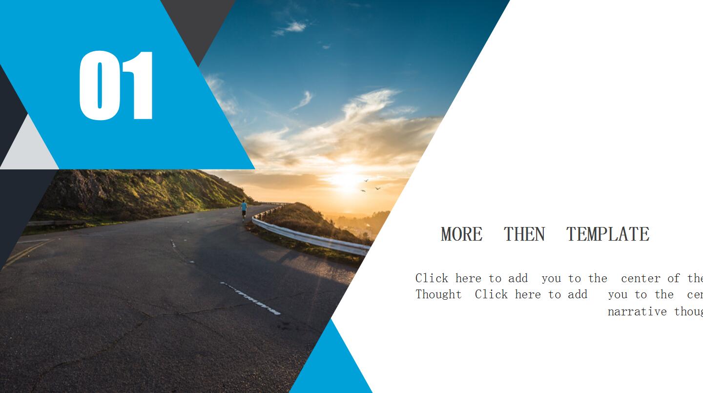 灰蓝简约大气扁平化工作总结通用ppt模板