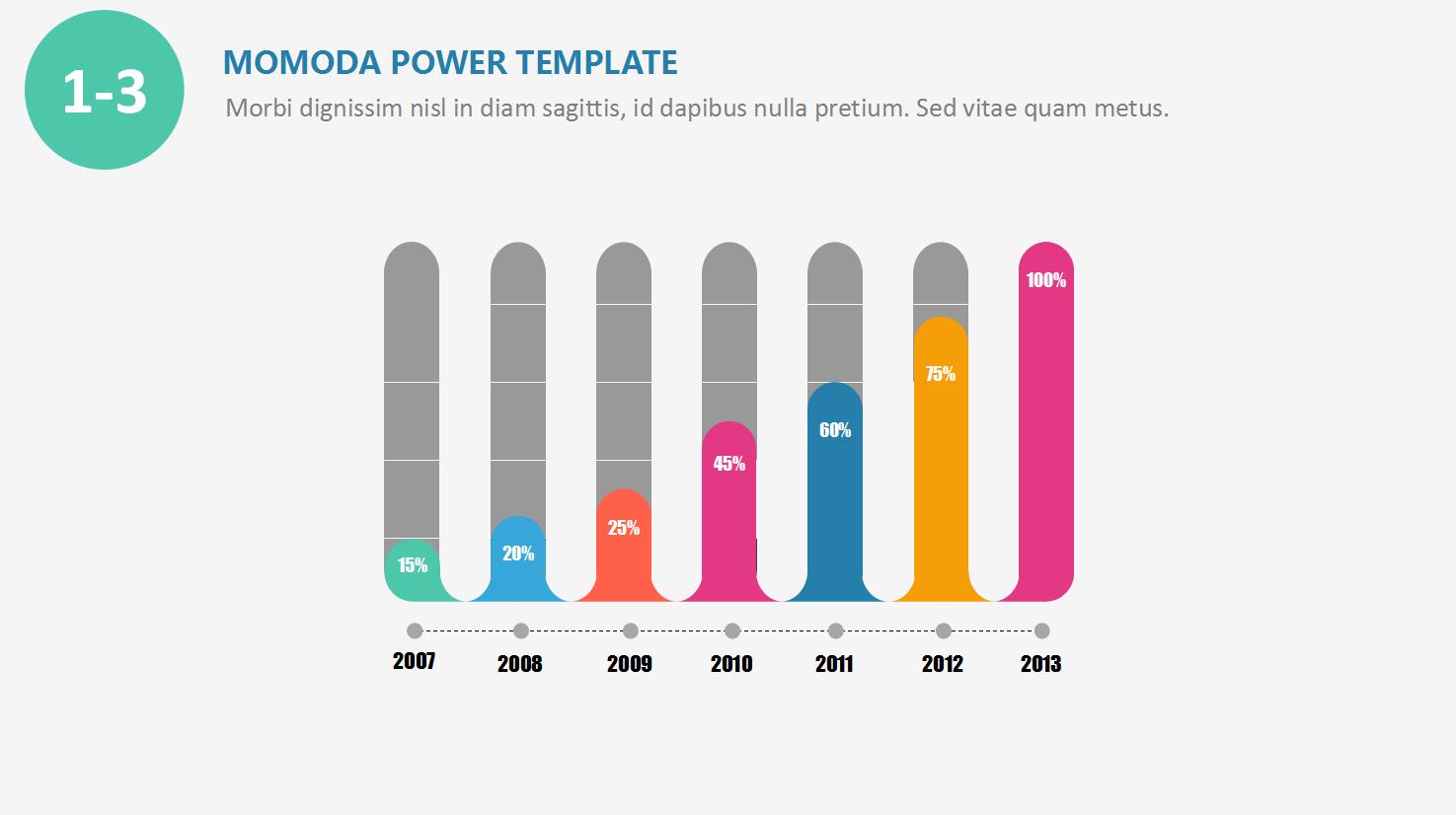 小清新气泡彩色简洁通用ppt模板