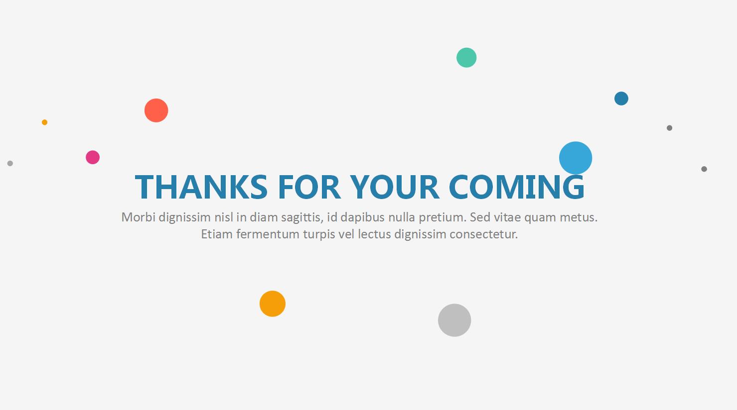 小清新气泡彩色简洁通用ppt模板