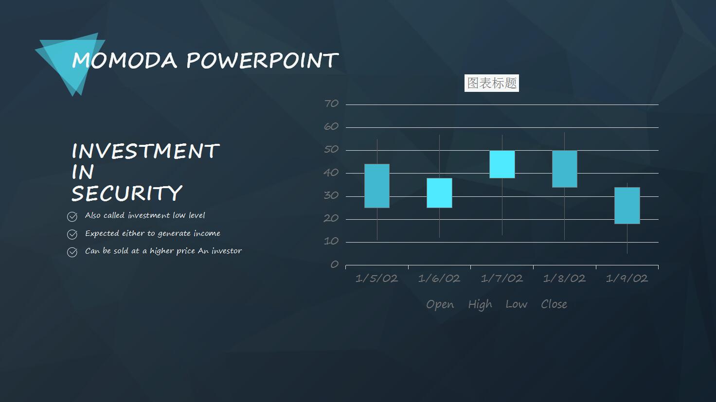 蓝色时尚几何简约通用ppt模板