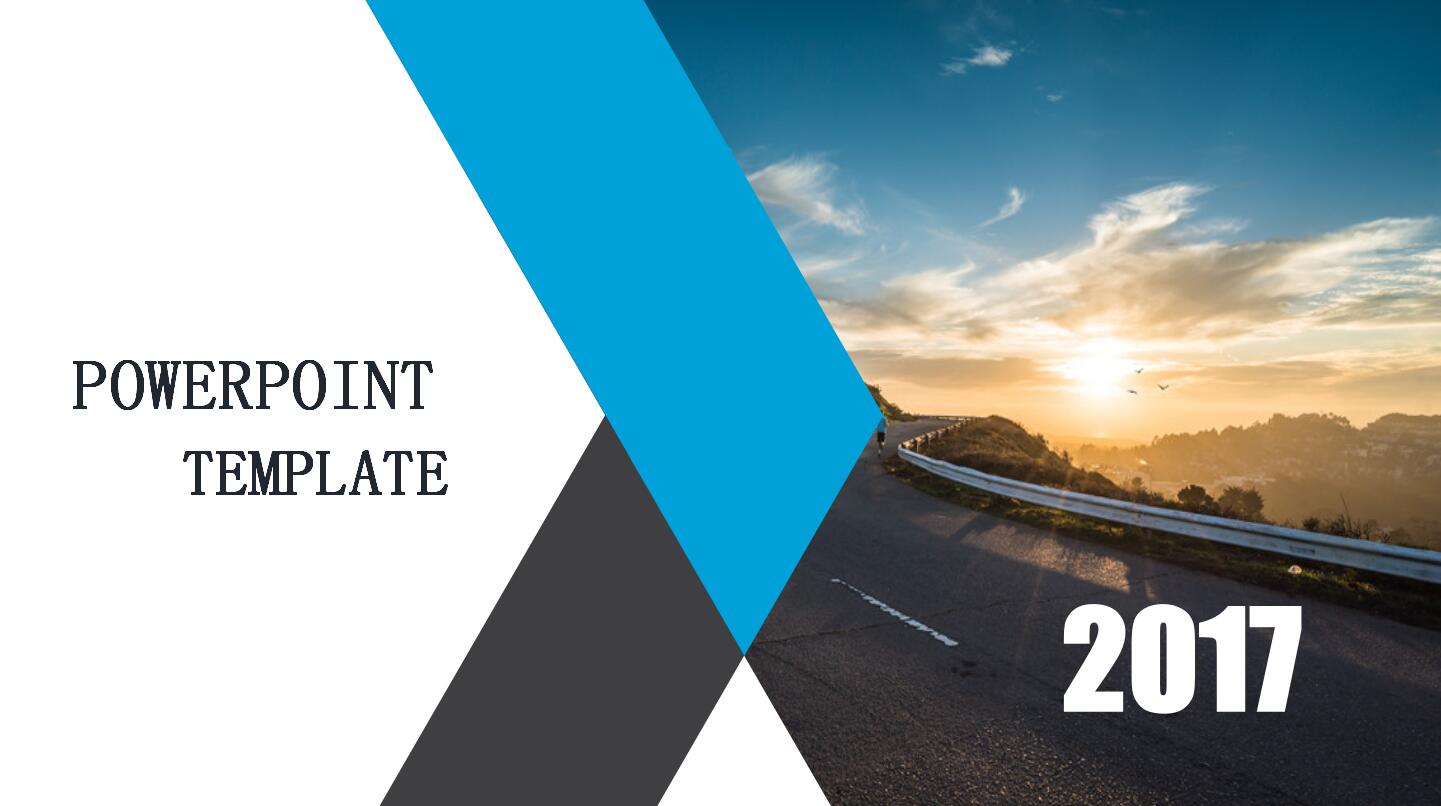 灰蓝简约大气扁平化工作总结通用ppt模板