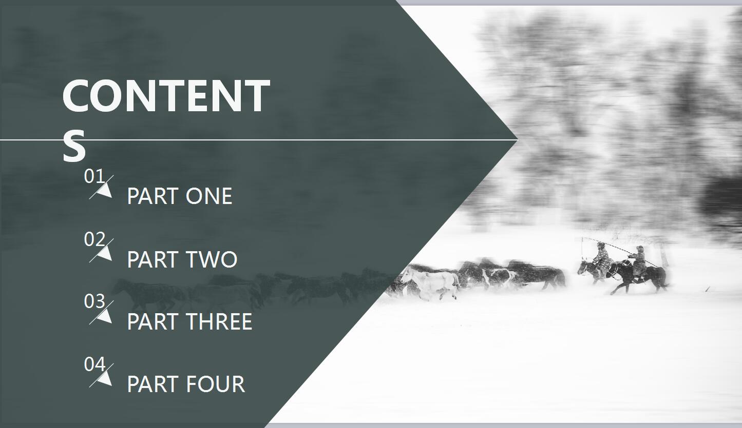 雅致三角时尚简约商务报告计划动态ppt模板
