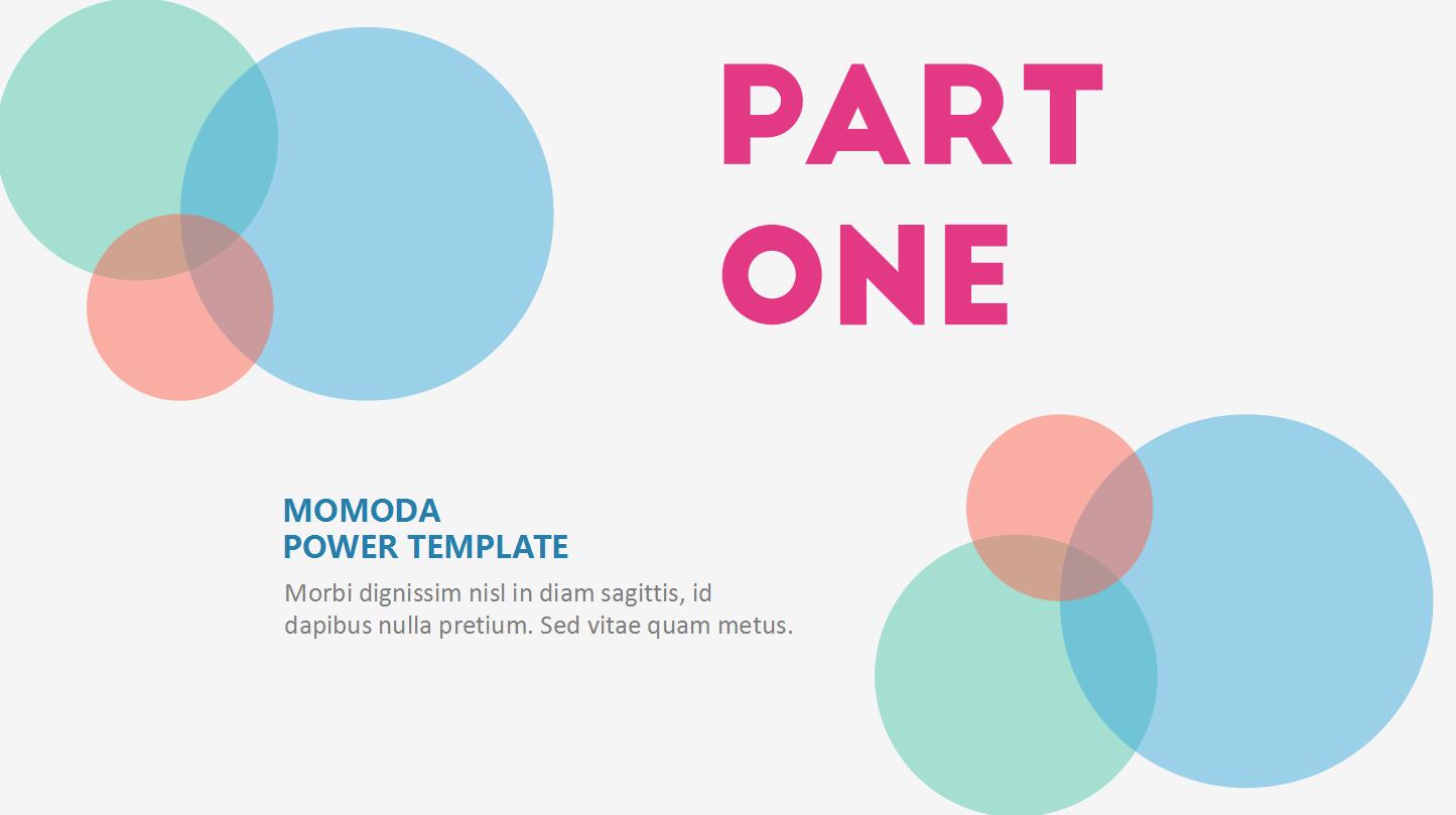 小清新气泡彩色简洁通用ppt模板