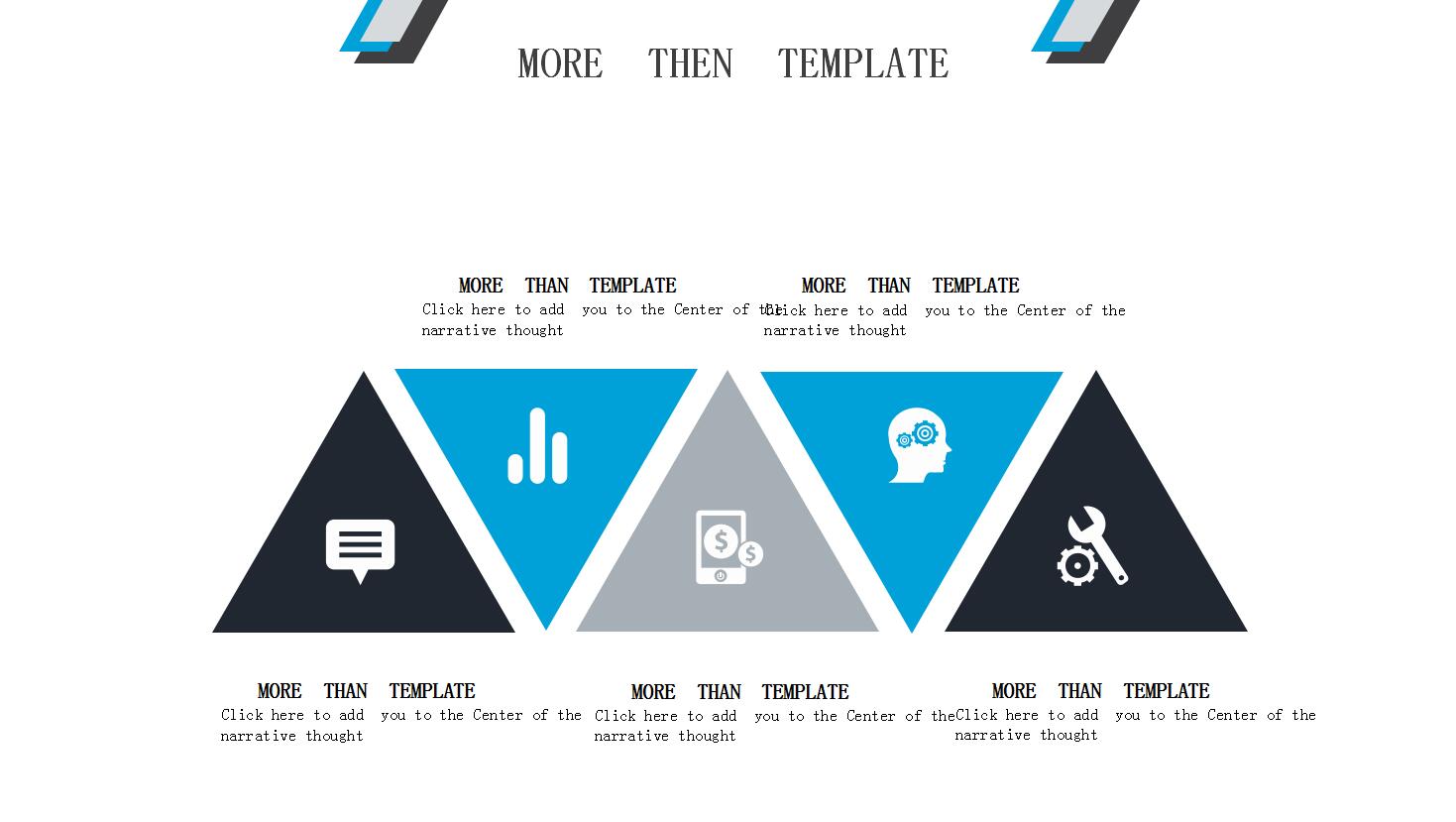 灰蓝简约大气扁平化工作总结通用ppt模板
