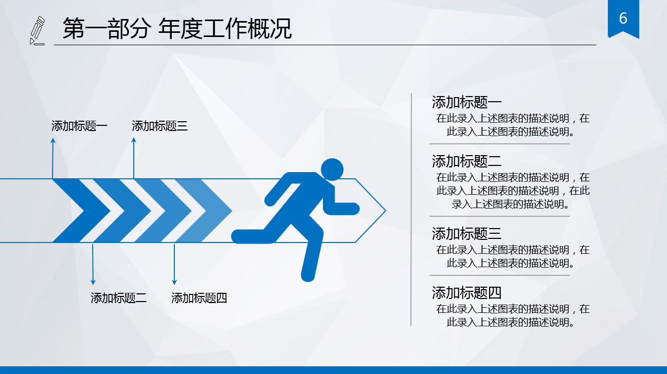 蓝白经典商务简约大气企业培训ppt模板