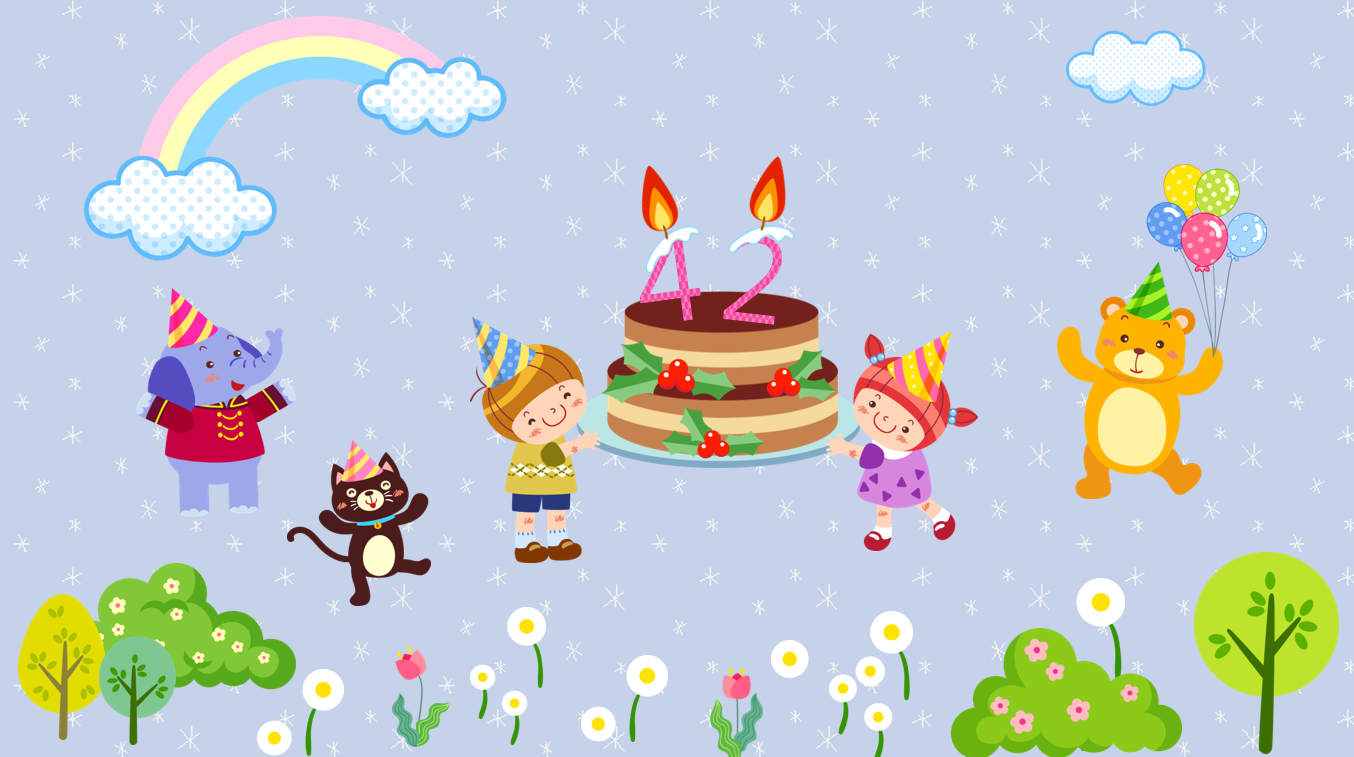 可爱卡通生日快乐动态ppt模板