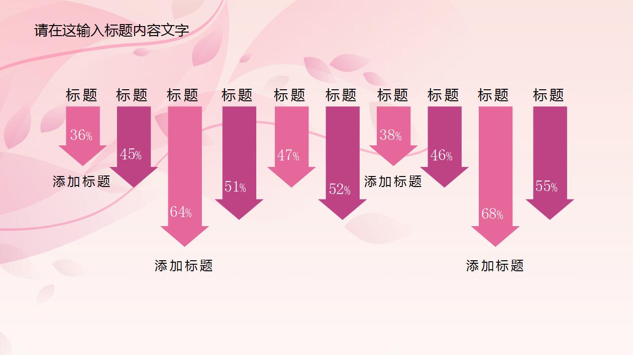 粉色创意唯美商务汇报工作计划ppt模板