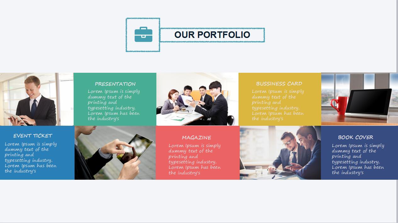 白色极简英文公司介绍项目展示ppt模板