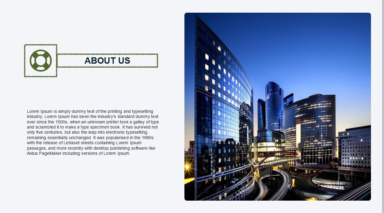 白色极简英文公司介绍项目展示ppt模板