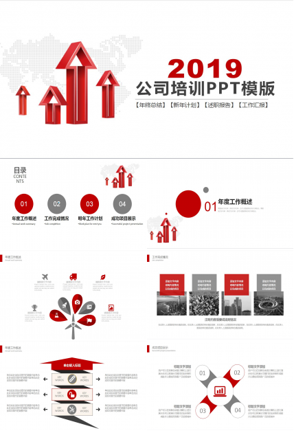 简洁时尚现代动态公司培训ppt模板