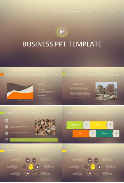 高端ios商务风年度工作计划总结ppt模板