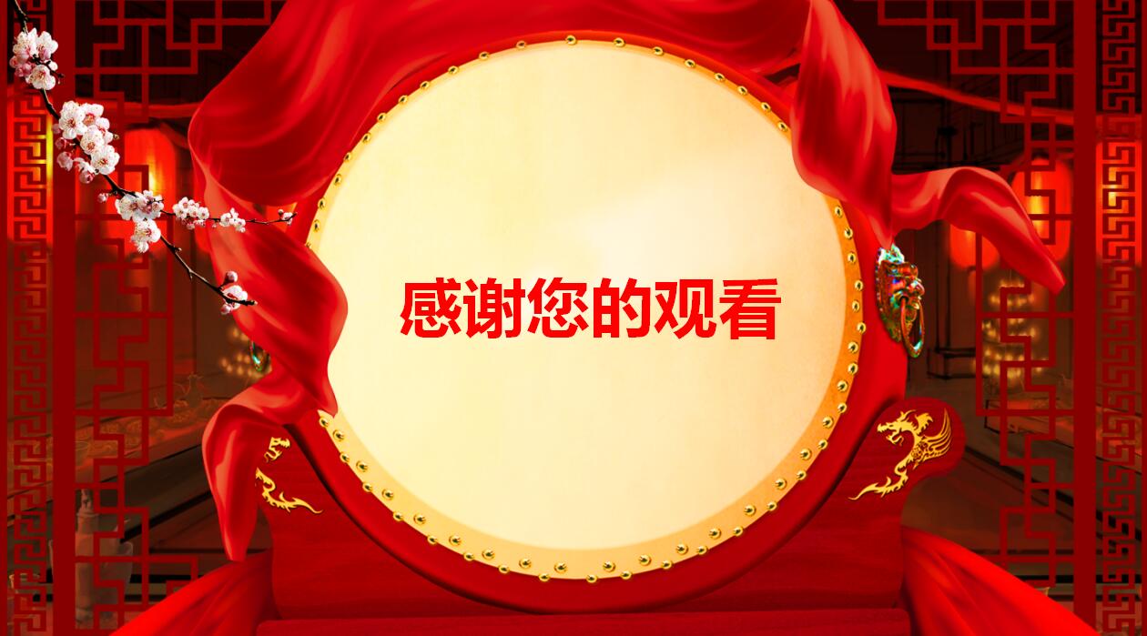 喜庆红色中国风动态元旦ppt模板
