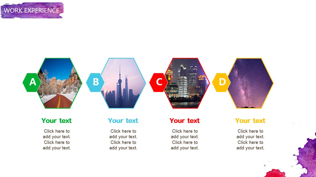 小清新水彩商务通用总结ppt模板