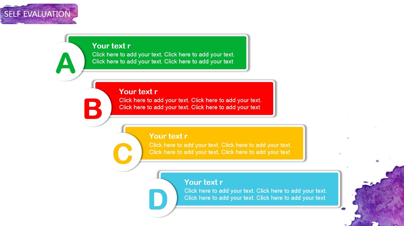 小清新水彩商务通用总结ppt模板