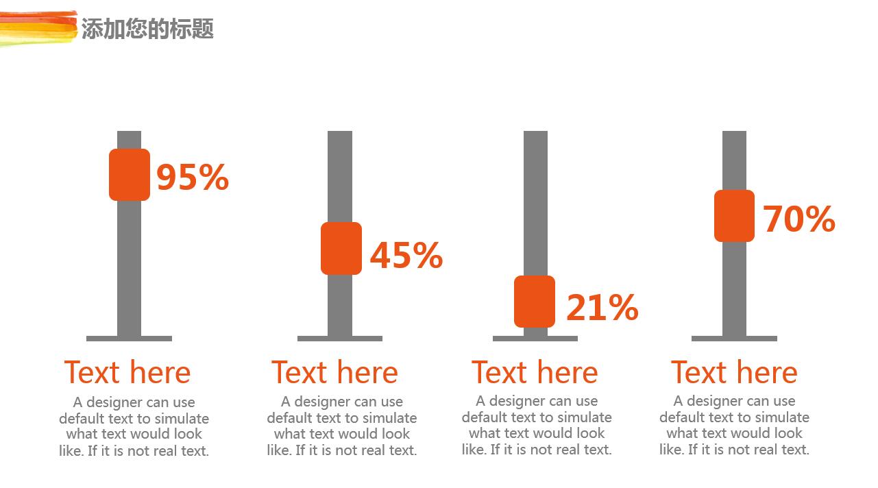 清新简约水彩风工作总结汇报ppt模板