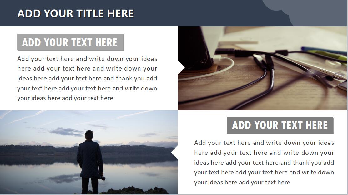 英文简约云朵动态通用PPT模板