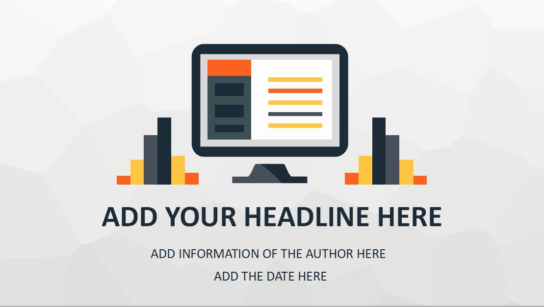 英文时尚精美图表清新商务PPT模板