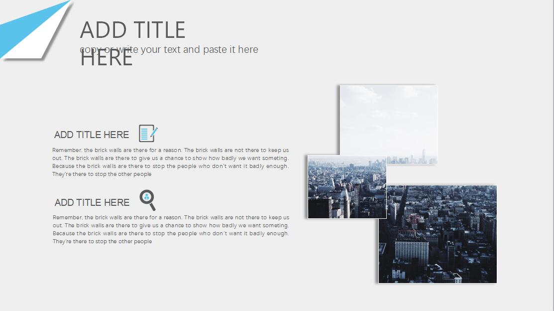 蓝色精美时尚英文清新工作汇报PPT模板