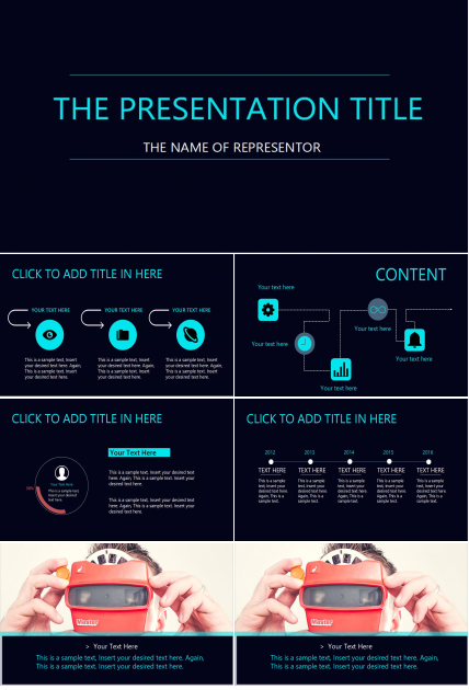 大气简约锐利通用PPT模板