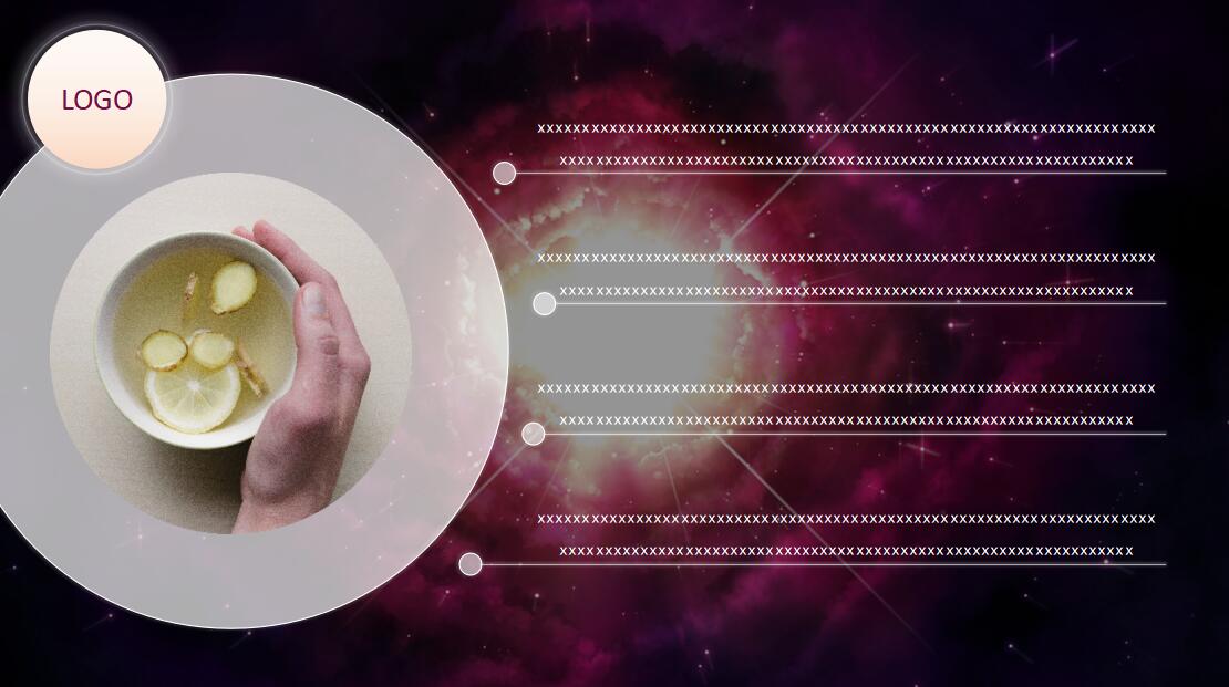 紫色梦幻星空ios简约风格PPT模板