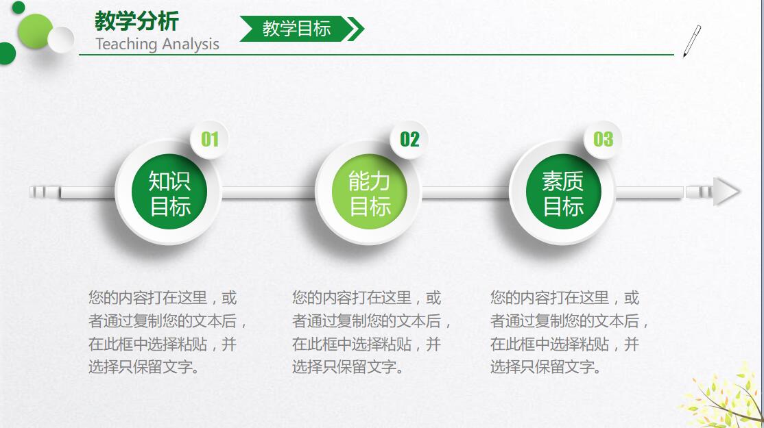 小清新简约教学设计说课PPT模板