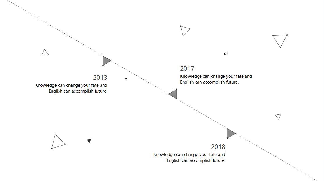 白色简约小清新极美线条通用PPT模板