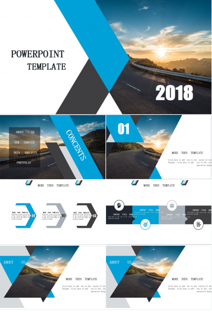 干净利落简约时尚小清新通用PPT模板
