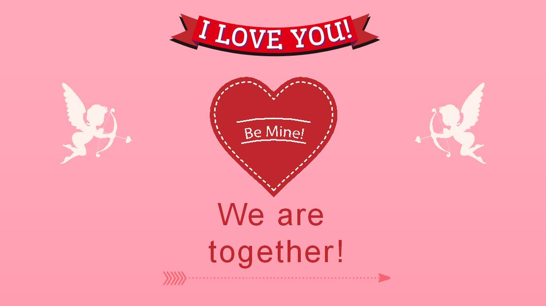 粉色浪漫精美情人节PPT模板