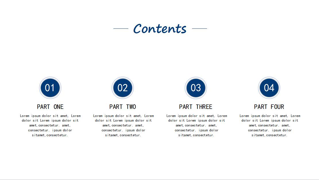 蓝色英文简约风景通用PPT模板