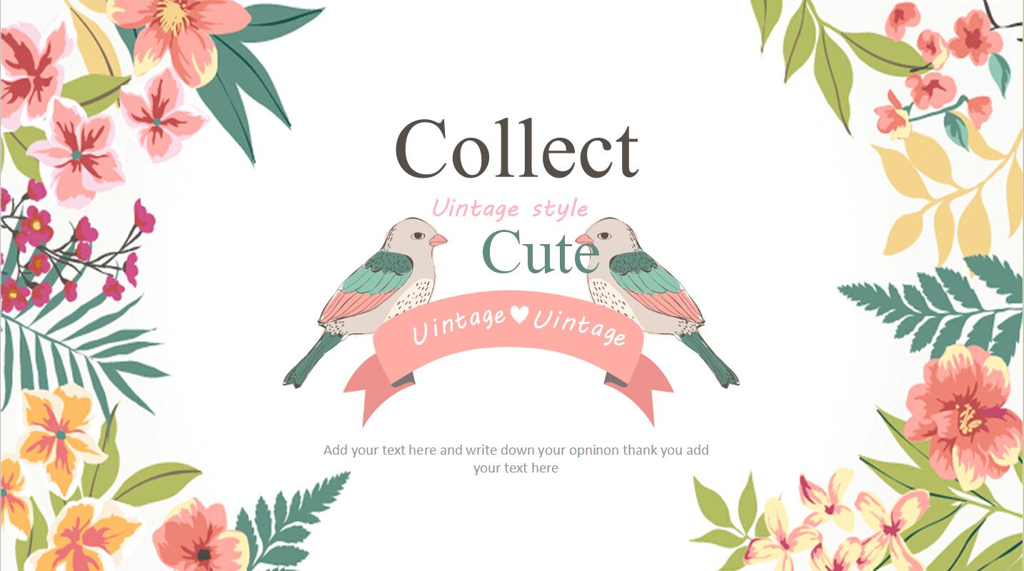 小清新创意手绘工作总结汇报ppt模板