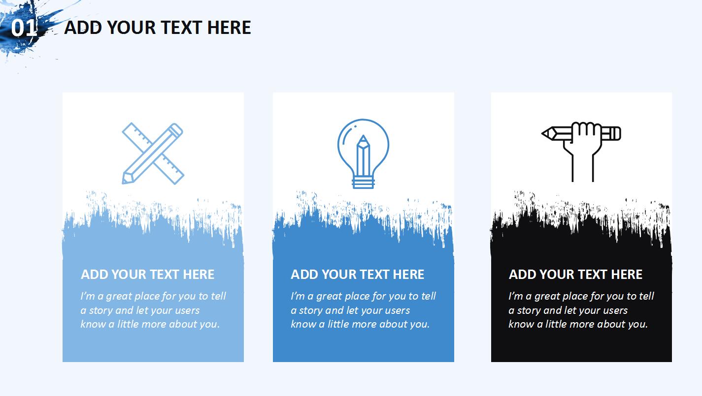 蓝色时尚水彩商务企业宣传项目展示ppt模板