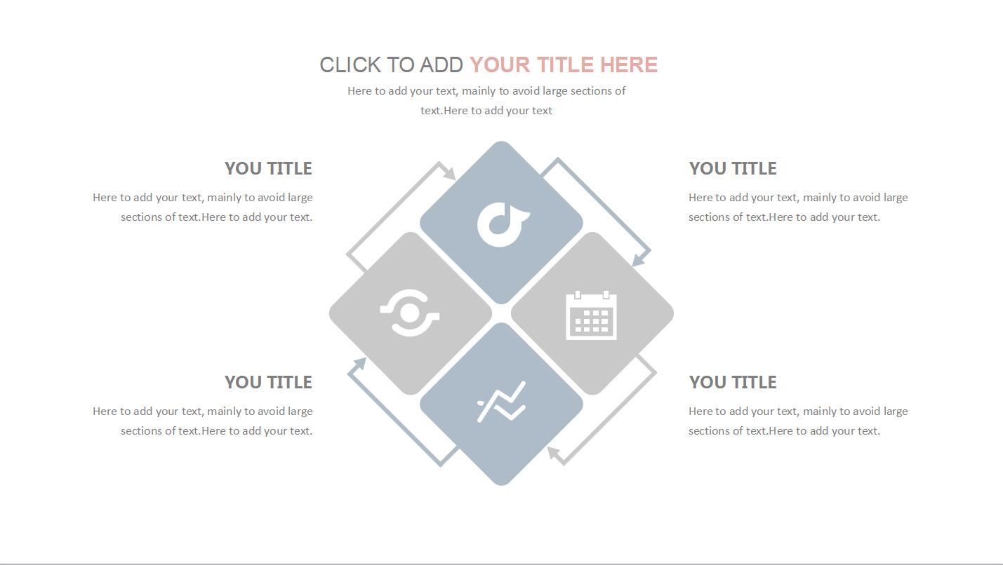 小清新淡雅商务工作总结汇报ppt模板