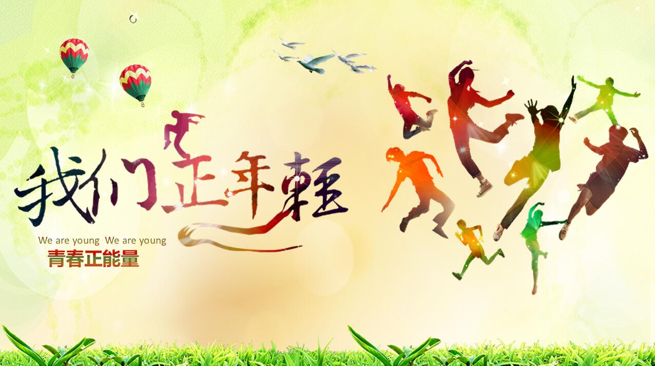 青春正能量简约大气团委总结汇报ppt模板