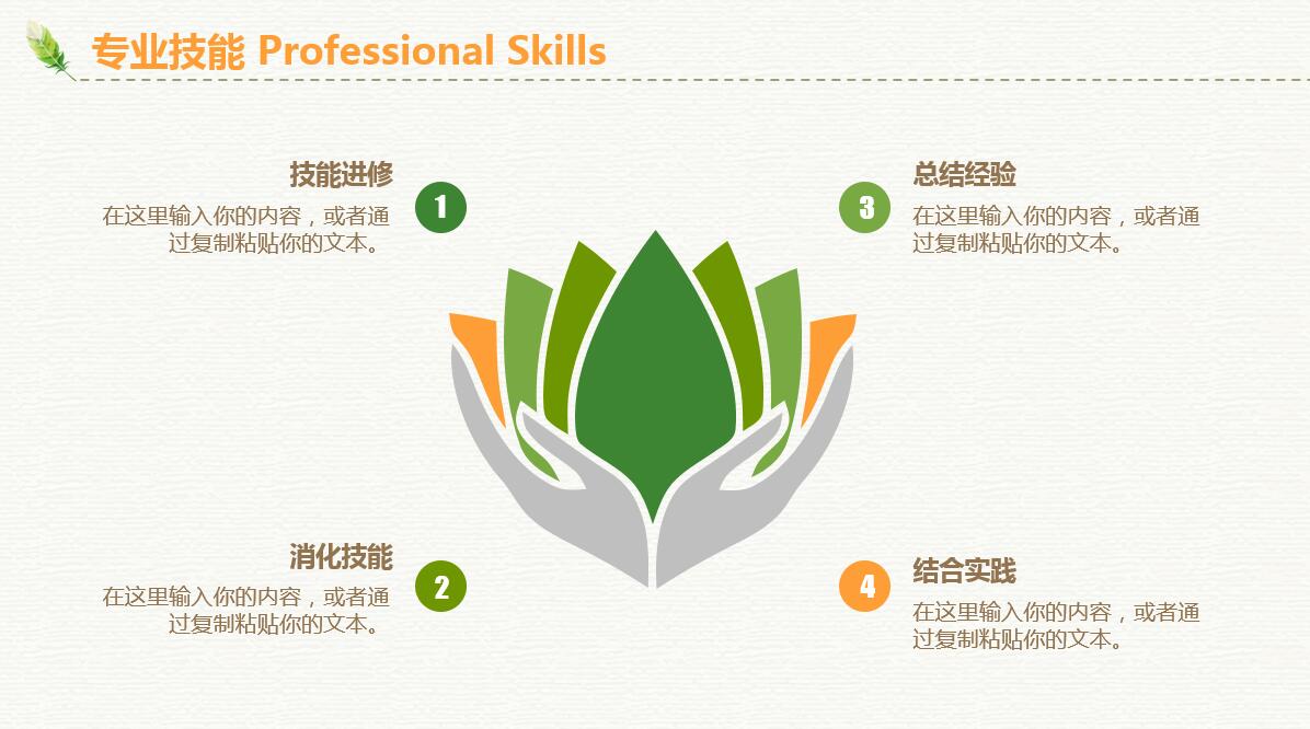 小清新精美简约文艺花朵ppt模板