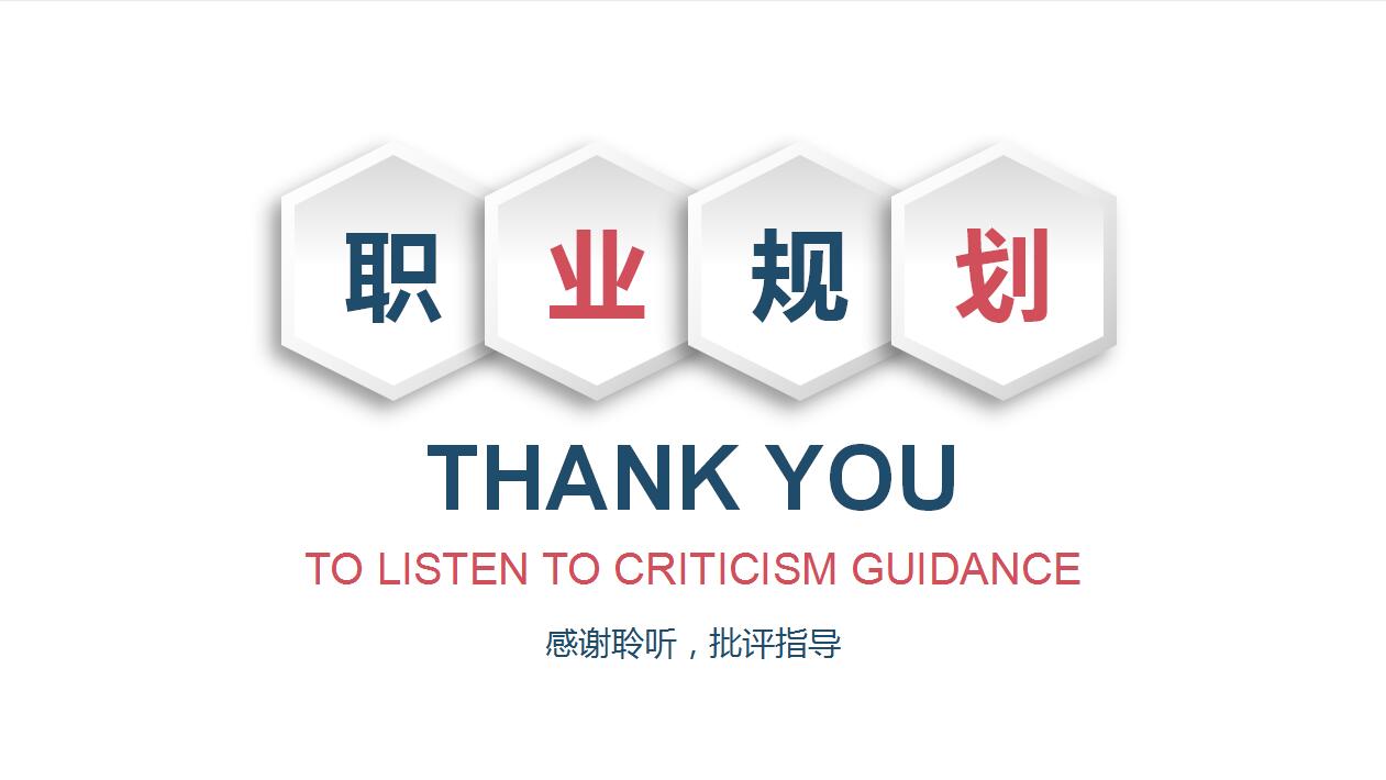 白色扁平化护士大学生职业生涯规划书ppt模板