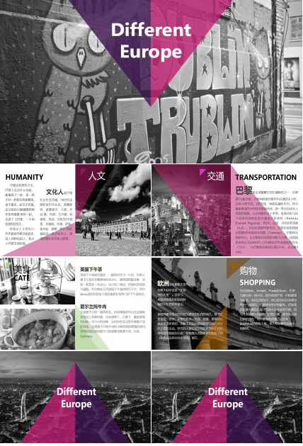 高端大气欧洲风格国家介绍ppt模板