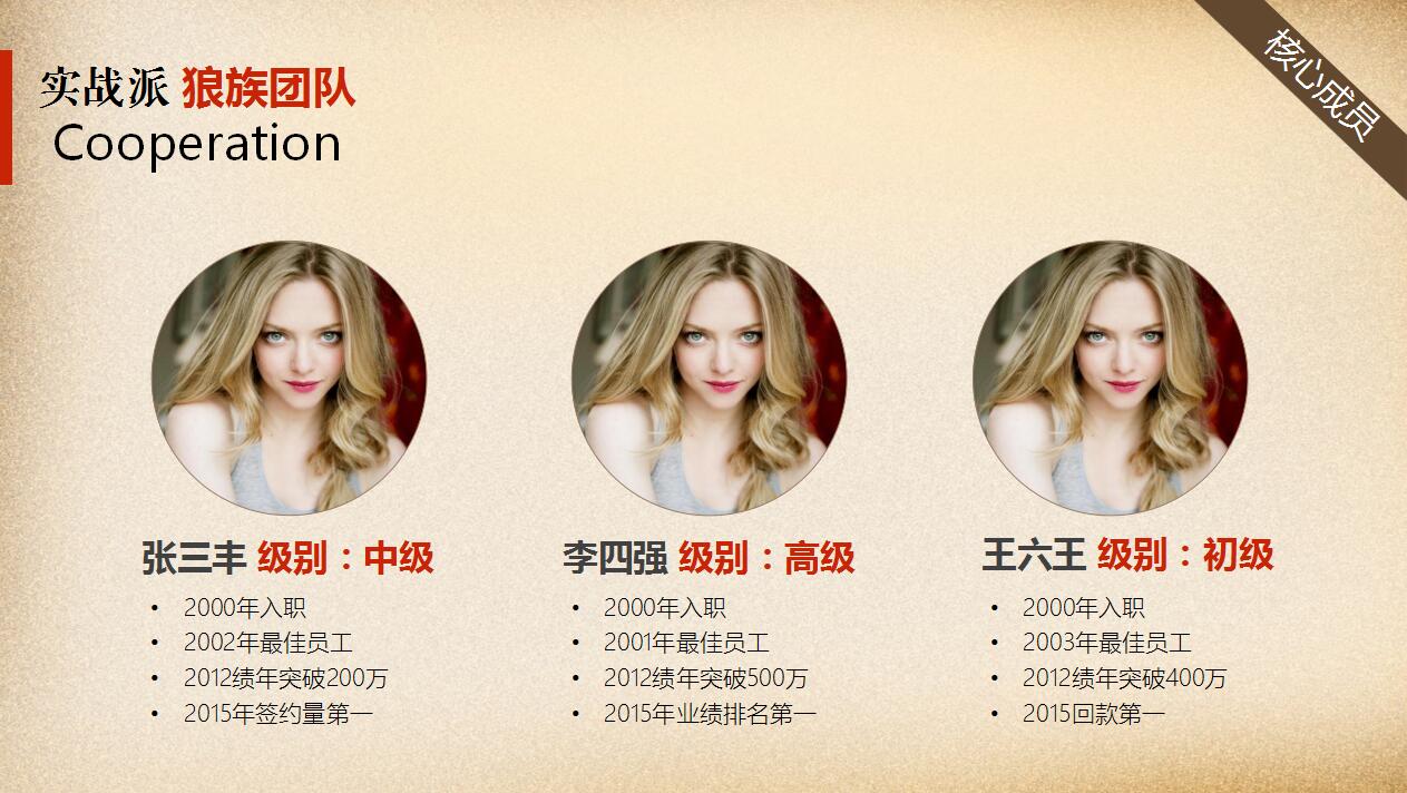 简洁狼性团队企业文化建设宣传ppt模板