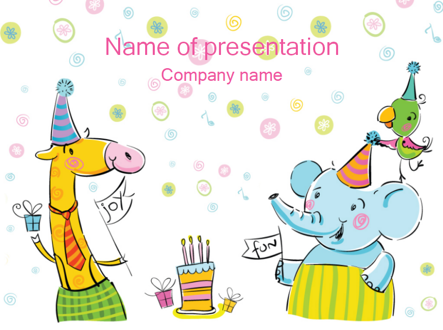 精美卡通英文幼儿园活动ppt模板