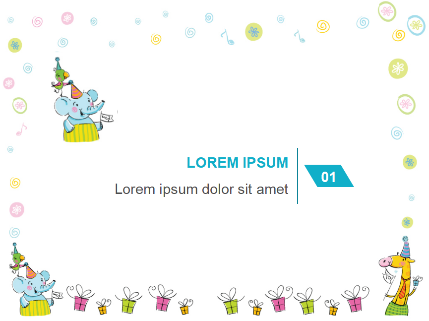 精美卡通英文幼儿园活动ppt模板