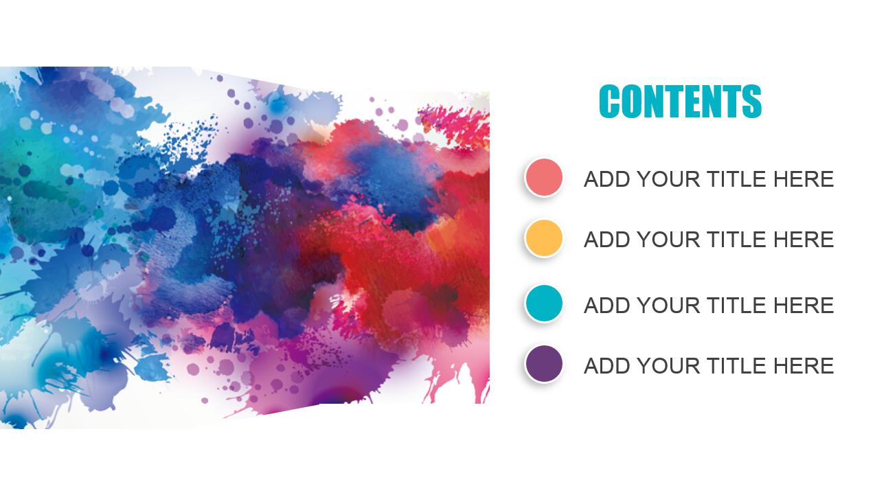 极简水彩简洁创意商务汇报ppt模板