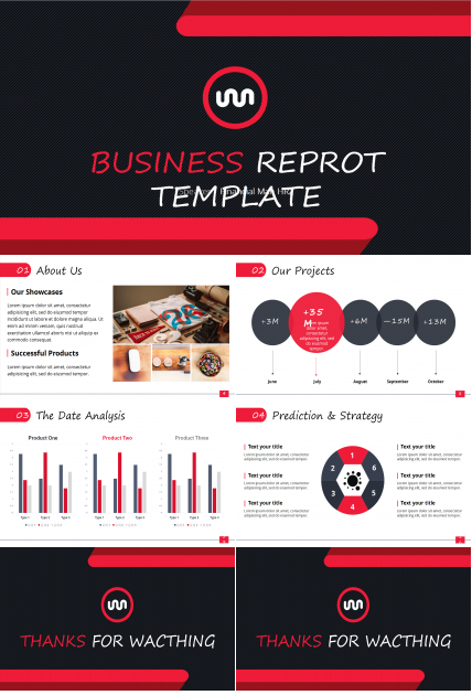 简洁创意英文商务通用ppt模板