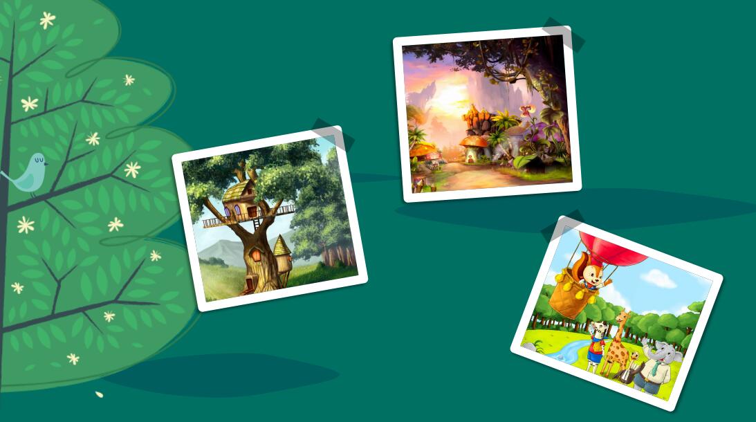 绿色时尚卡通简约课件PPT模板