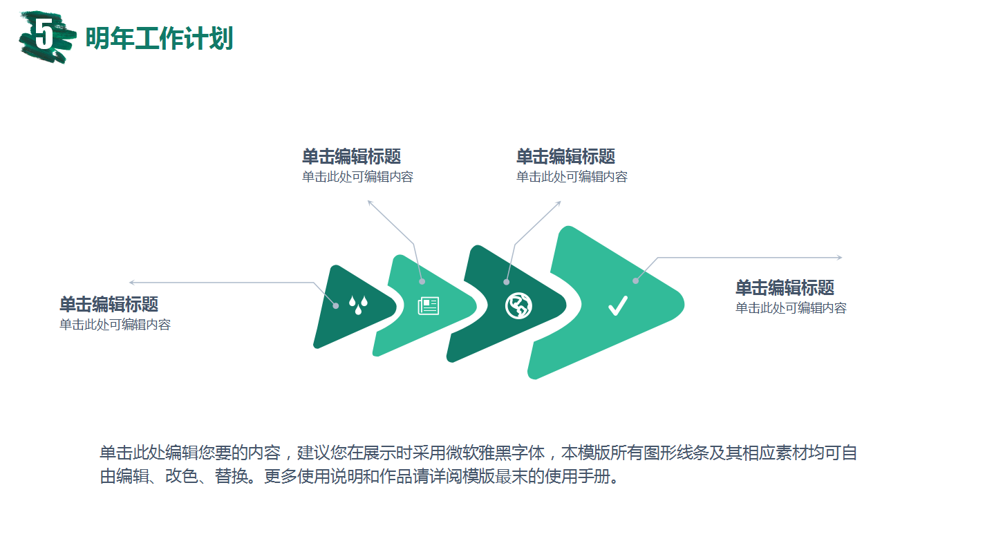 清新绿色简约商务通用ppt模板
